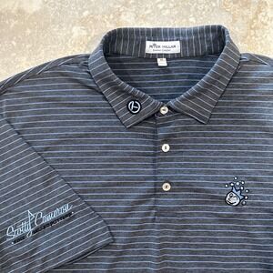 Peter Millar Summer Comfort Polo Mens XL Grey Scotty Cameron Circle T Golf Joker